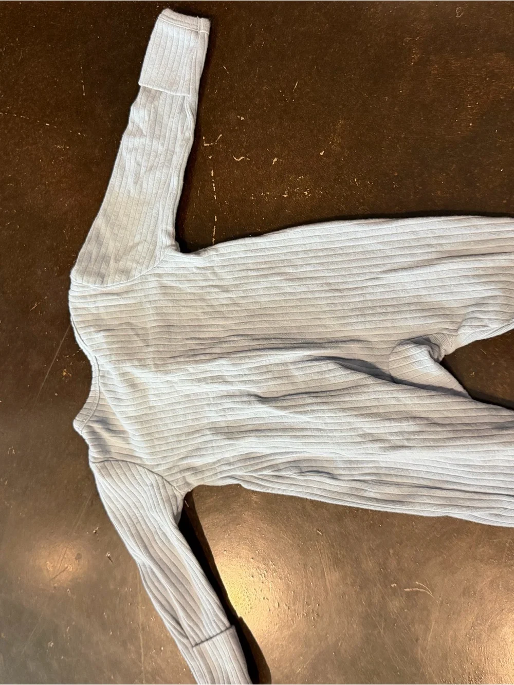 Soft Ribbed Blue Baby One-Piece Romper